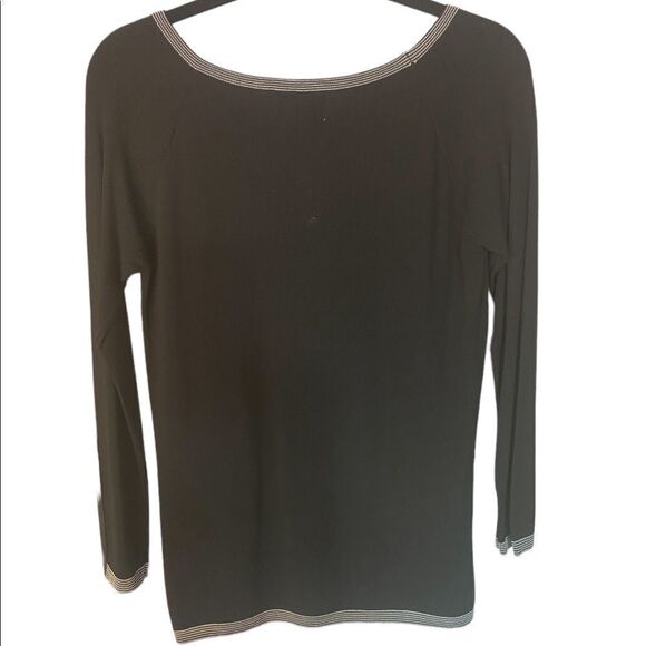 New All Points Classic Knit Top, size Small, black with black and white trim - Picture 5 of 5